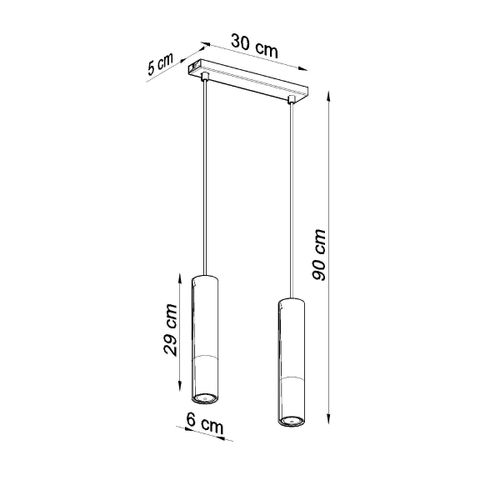 Lampa wisząca LOOPEZ 2 czarny/chrom na Arena.pl