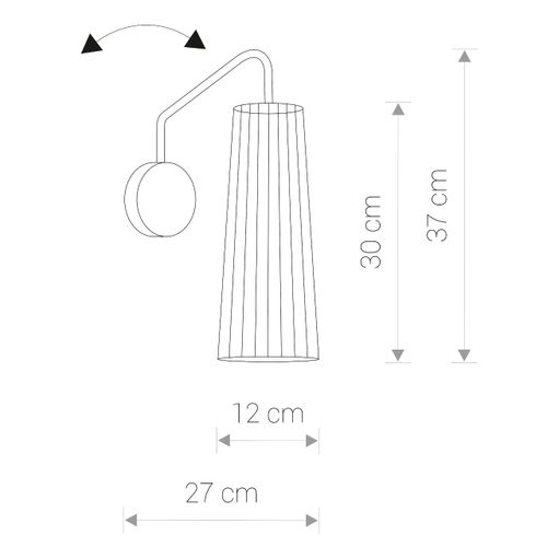Drewniana lampa ścienna Dover 9261 ekologiczny kinkiet do salonu na Arena.pl