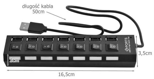 Hub USB 7 portów USB 2.0 na Arena.pl