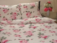 Pościel z kory 200x220 wzór Różowe róże