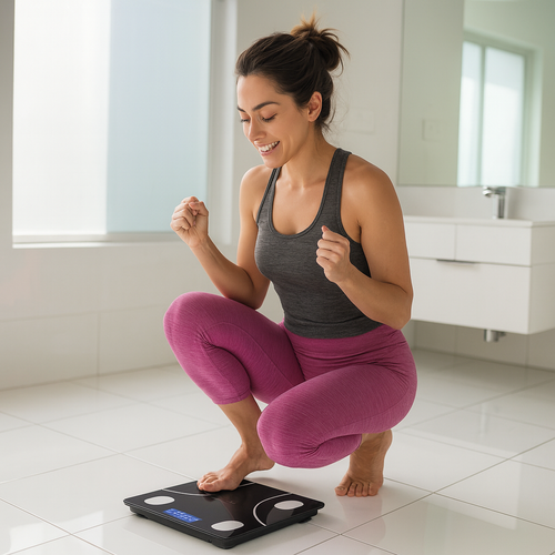 Waga łazienkowa analityczna inteligentna smart aplikacja do 180 kg na Arena.pl