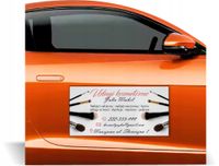 Magnes na samochód reklama magnetyczna 60x30 USŁUGI KOSMETYCZNE dużo wzorów