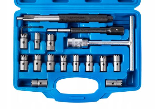 FREZY DO GNIAZD WTRYSKIWACZY WTRYSKÓW ZESTAW 17el na Arena.pl