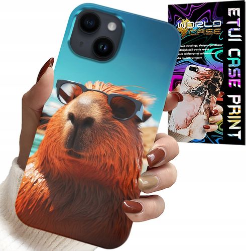 ETUI DO IPHONE 15 - SŁODKA KAPIBARA, CAPIBARA CASE + SZKŁO na Arena.pl
