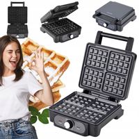 Prostokątna gofrownica opiekacz 2000 W z regulacją temperatury LOVIO HOME