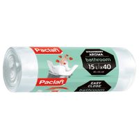 worki na śmieci 15l łazienkowe 40szt białe paclan