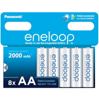 Grube paluszki akumulatorki baterie Panasonic eneloop AA R6 2000mAH 8 szt.