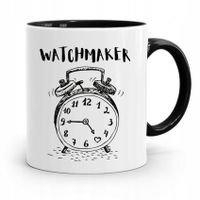 Kubek Czarny Dla Zegarmistrza Watchmaker Z Nadrukiem Ze Zdjęciem