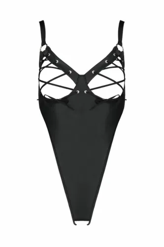 passion celine body czarny, imitacja skory, regulowane paski na Arena.pl