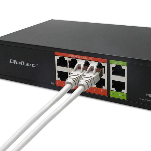 Qoltec Switch PoE 8+2 RJ45 Fast Ethernet 120W na Arena.pl