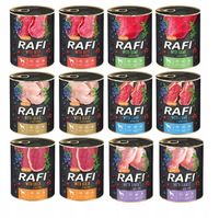 Puszka dla PSA Dolina Noteci RAFI PREMIUM 12x800g 6 SMAKÓW X 2