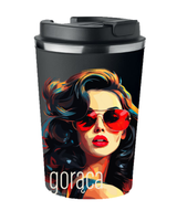 Kubek Termiczny Premium z Nadrukiem GORĄCA kobieta kawa 350ml 0,35l KT_041