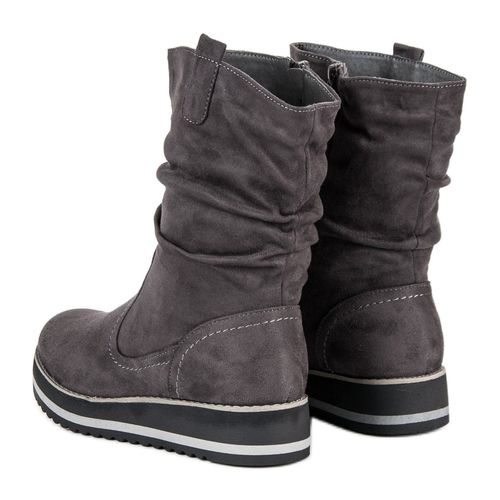 Szare botki na platformie r.38 na Arena.pl