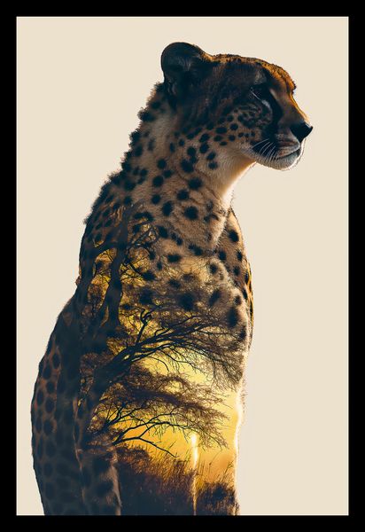 Plakat 20x30cm Gepard Duch Sawanny zdjęcie 2