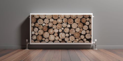 Osłona MAGNETYCZNA Na Grzejnik Stos Drewna Dekoracja 90cm x 60cm na Arena.pl