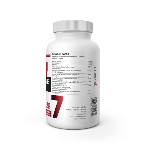 7Nutrition - Berberine HCL PLUS - 100 vege kaps. na Arena.pl