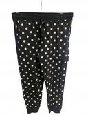 Damskie Spodnie Dresy Disney r. L Czarne w Białe Kropki