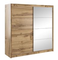 Szafa przesuwna z lustrem WERONA 200 cm dąb wotan