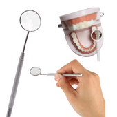 LUSTERKO DENTYSTYCZNE STOMATOLOGICZNE POWIĘKSZA SREBRNA RĄCZKA 1 SZT.