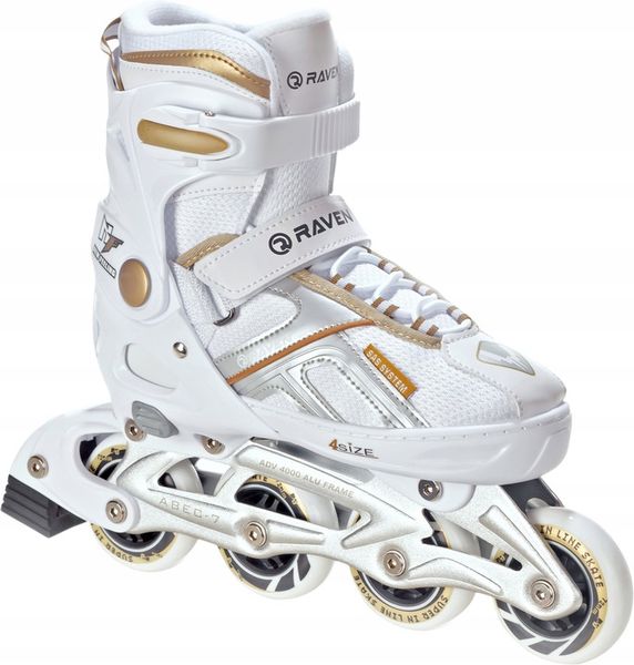 Rolki Regulowane RAVEN Pulse White/Gold 40-43 zdjęcie 2