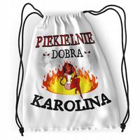 Plecak Dla Karoliny Sportowy Szkolny Worek Torba Z Nadrukiem Ze Zdjęciem