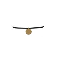 naszyjnik choker rzemyk - czerń  n530cz