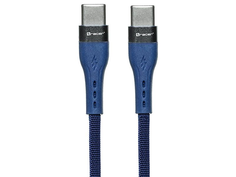 Kabel TRACER USB C - USB C 1m 60W 480MB/s zdjęcie 2