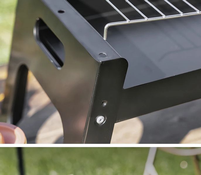 GRILL SKŁADANY TURYSTYCZNY NA KEMPING BBQ PRZENOŚNY WĘGLOWY DO OGRODU zdjęcie 16