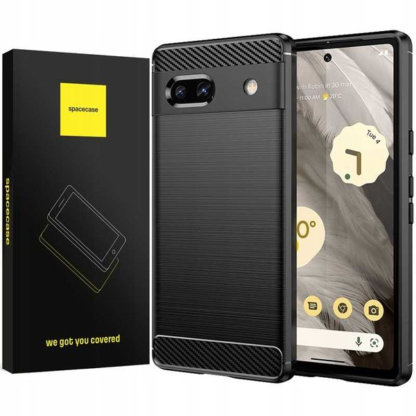 Spacecase Carbon Google Pixel 7A Black zdjęcie 1