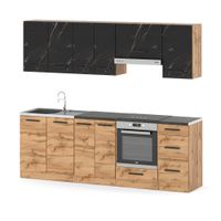 Kuchnia Nowoczesna Duża Z Blatem Pojemna 2.4m Wotan San Sebastian Dąb Wotan