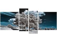 120CM 55 OBRAZ 4 ELEM SILNE DRZEWA ŚCIENNY