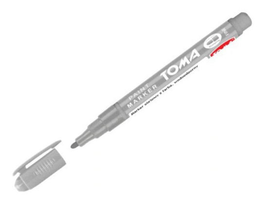 MARKER OLEJOWY SILVER FINE TOMA zdjęcie 1