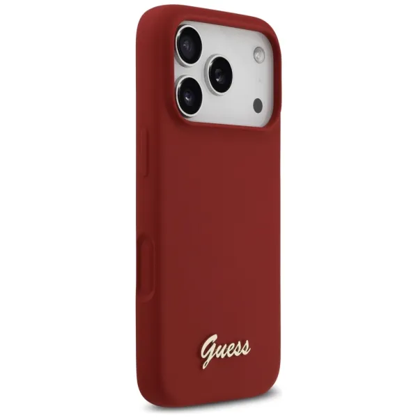 etui guess silicone script metal logo magsafe na iphone 17 pro zdjęcie 4