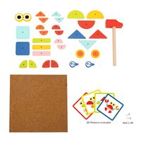 DLA DZIECI  DREWNIANA PRZYBIJANKA Z MŁOTKIEM UKŁADANKA