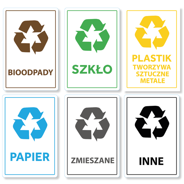Naklejki segregacyjne 20x30 cm zdjęcie 1