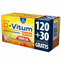 D-Vitum Forte 2000 j.m. witamina D 120+30 kaps.