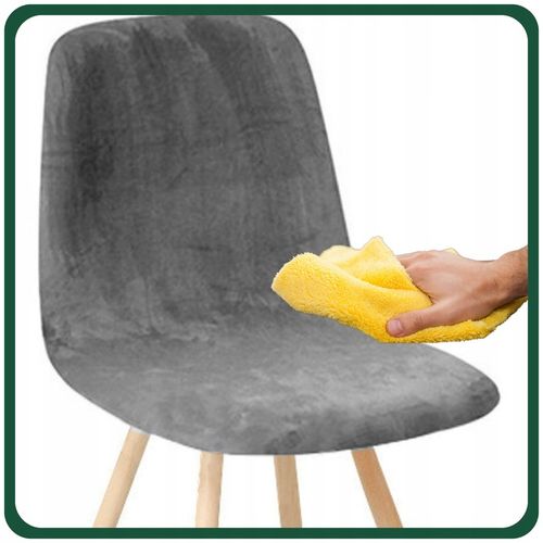 POKROWIEC NA KRZESŁO SKANDYNAWSKIE SZARY WELUR ELASTYCZNY GRUBY UNIWERSALNY na Arena.pl