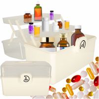 Organizer Na Leki Pojemnik Pudełko Kasetka Apteczka Duży Xxl Na Zamek