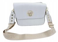 Laura Biaggi - torebka listonoszka kuferek biały groszek + gładki mat JS170