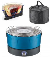 GRILL WĘGLOWY BEZDYMNY TURYSTYCZNY Z NAWIEWEM XL + TORBA + BATERIE - ZESTAW