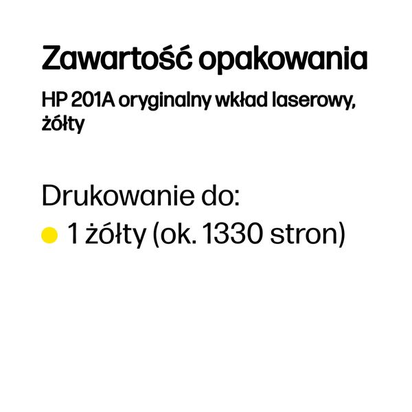 Toner HP 201A yellow 1400str. zdjęcie 5