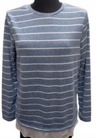 MODNY Sweterek z wstawką koszuli BELOVED bluzka niebieska w paski L