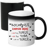 KUBEK MAGICZNY PREZENT DLA DZIEWCZYNY ŻONY MĘŻA CHŁOPAKA WALENTYNKI WZORY