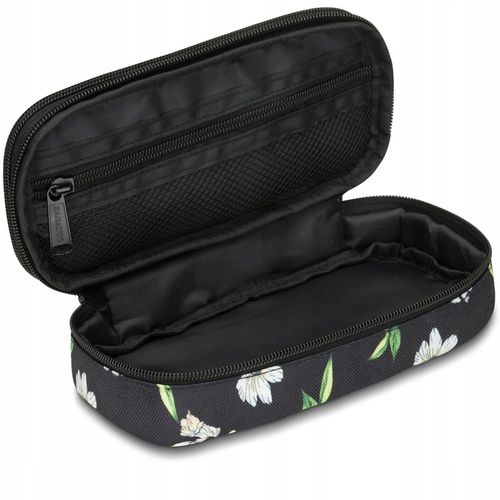 Piórnik dwukomorowy w kwiaty saszetka do szkoły dwie komory pojemny ZAGATTO na Arena.pl