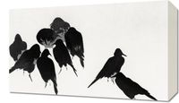 Obraz 50x30cm Crows, Seitei Japoński Vintage do Salonu