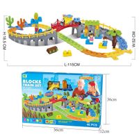 Zestaw klocków kolejka-tor edukacyjna duża efekty świetlne dźwiękowe