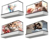 Osłona balkonowa mata ozdobna na balkon pod wymiar KOTY KOTKI DUŻO WZORÓW