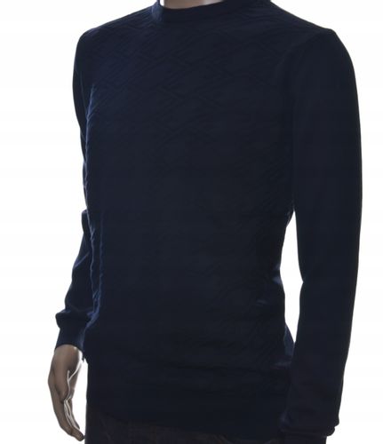 STROKERS klasyczny sweter męski ze wzorem tłoczonym 2XL XXL granatowy na Arena.pl