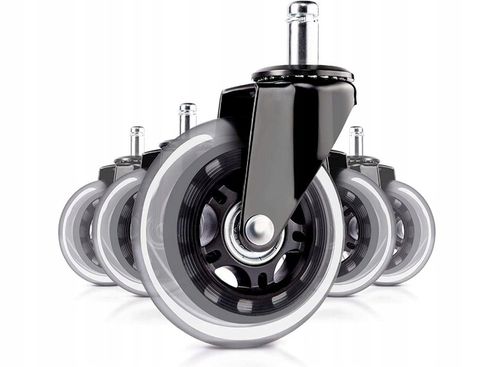 Kółka Poliuretanowe 75mm Łożyskowane - Fotel Biurowy/Gaming, Ochrona na Arena.pl