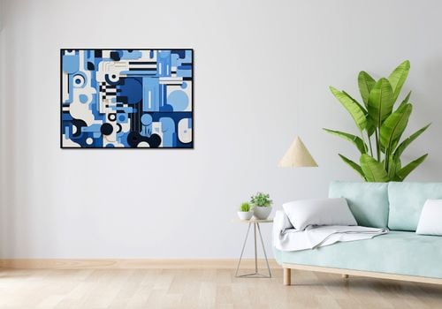 Plakat 100x75cm Niebieski Labirynt na Arena.pl